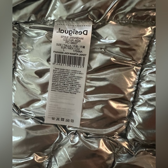 Desigual | Women’s Metallic Puffer Jacket - Picture 7 of 8